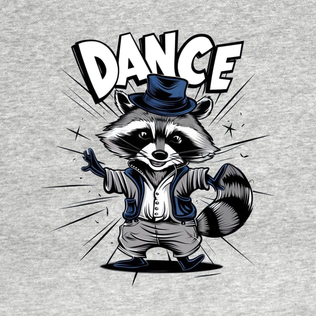 Cute raccoon dancing by zoelewi